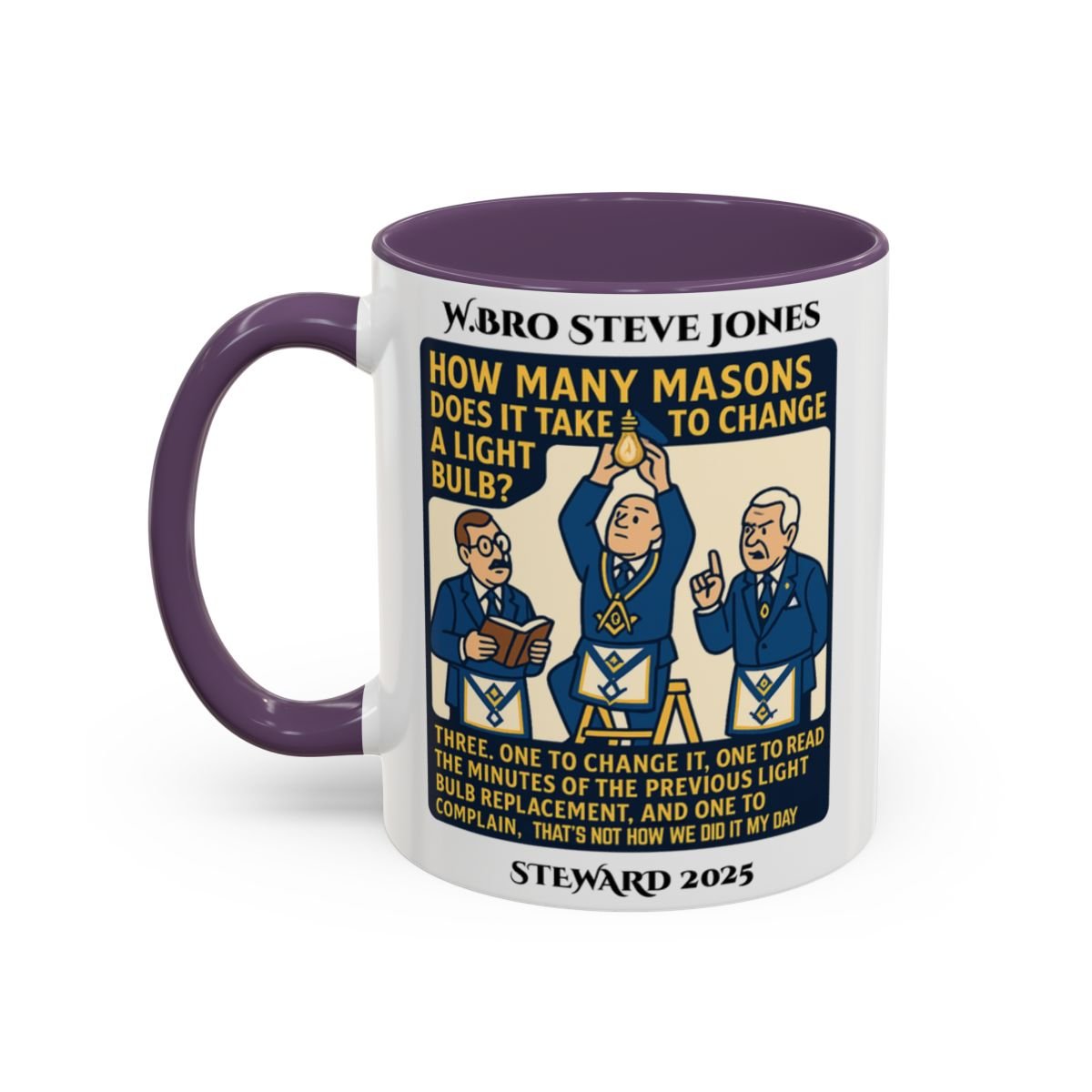 Premium Personalised Freemason Colour Rim Mug - Meme - THAT’S NOT HOW WE DID IT MY DAY - Masonic Mugs