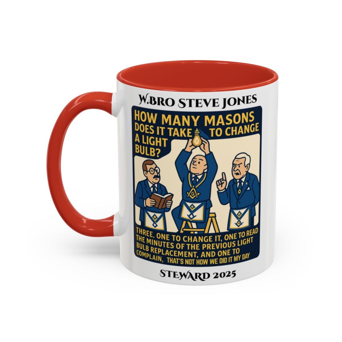 Premium Personalised Freemason Colour Rim Mug - Meme - THAT’S NOT HOW WE DID IT MY DAY - Masonic Mugs
