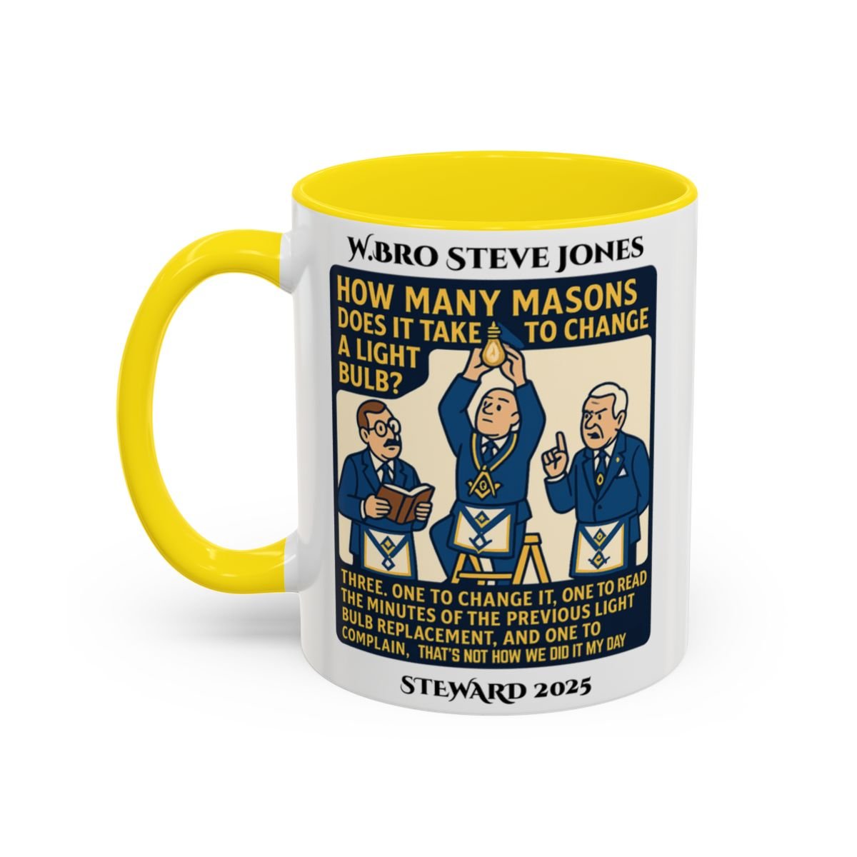 Premium Personalised Freemason Colour Rim Mug - Meme - THAT’S NOT HOW WE DID IT MY DAY - Masonic Mugs