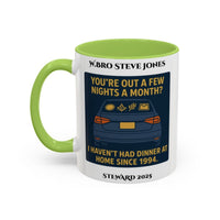 Premium Personalised Freemason Colour Rim Mug - Meme - Your'e out for a few nights a week? - Masonic Mugs