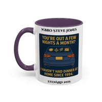 Premium Personalised Freemason Colour Rim Mug - Meme - Your'e out for a few nights a week? - Masonic Mugs