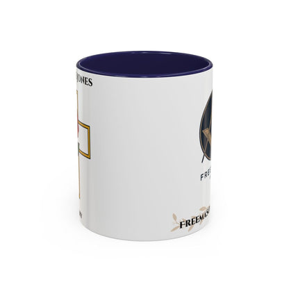 Premium Personalised Freemason Colour Rim Mug - Rose Croix Design - Masonic Mugs