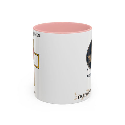 Premium Personalised Freemason Colour Rim Mug - Rose Croix Design - Masonic Mugs