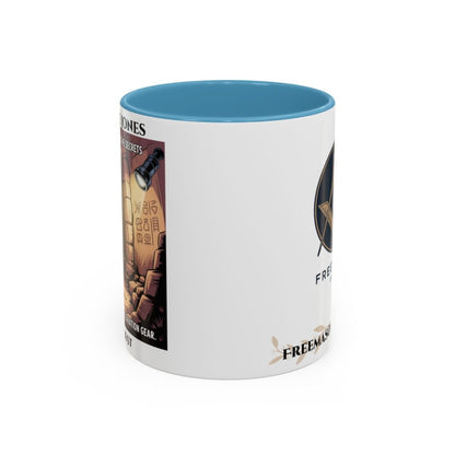 Premium Personalised Freemason Colour Rim Mug - Royal Arch Archaeologist Cartoon - Masonic Mugs
