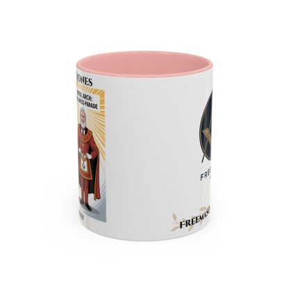 Premium Personalised Freemason Colour Rim Mug - Royal Arch Design - Masonic Mugs