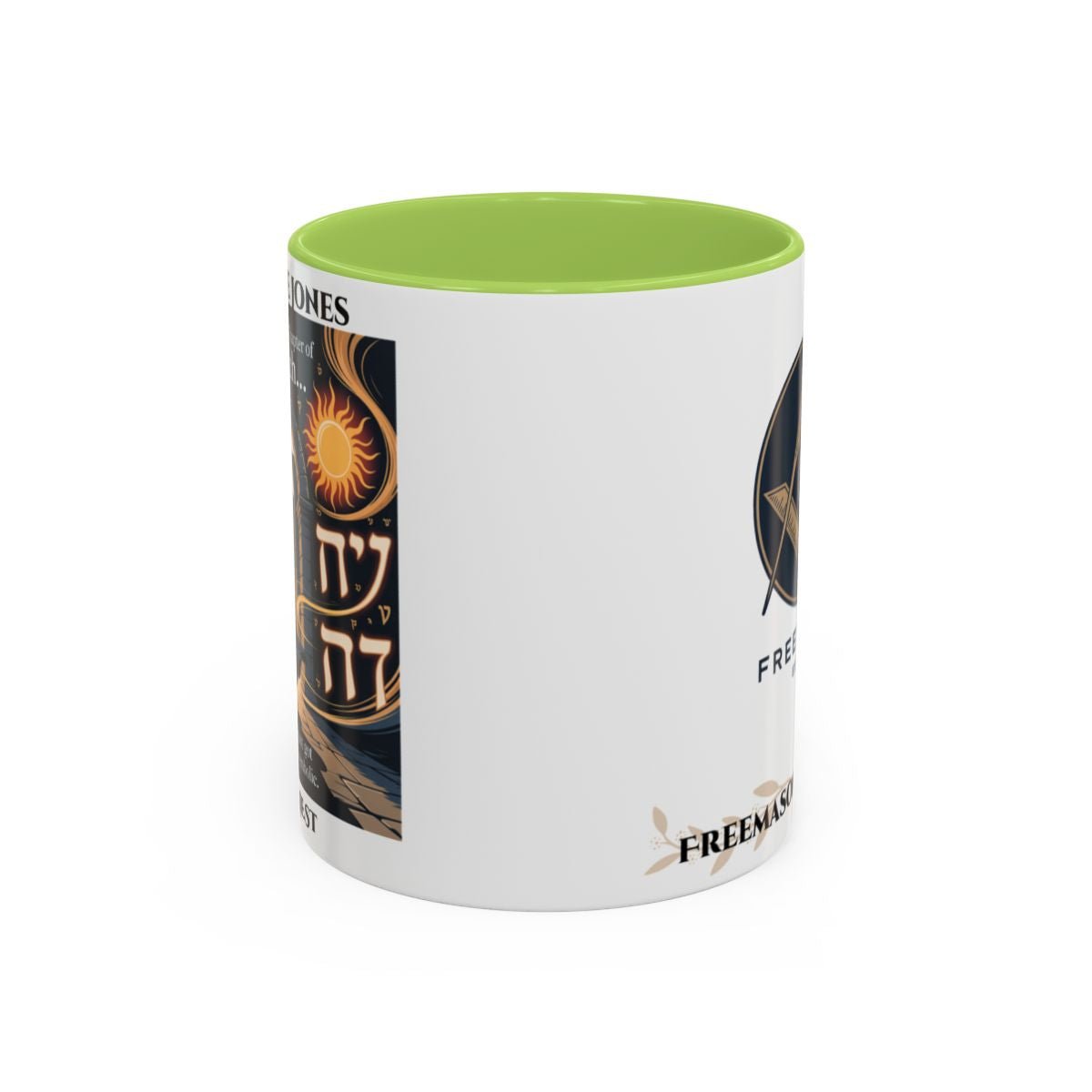 Premium Personalised Freemason Colour Rim Mug - Royal Arch Unique Design Gift - Masonic Mugs