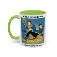 Premium Personalised Freemason Colour Rim Mug - Senior Deacon Design - The lodges walking satnav - Masonic Mugs