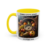 Premium Personalised Freemason Colour Rim Mug - Steward Design - Cornucopia - Masonic Mugs