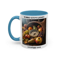Premium Personalised Freemason Colour Rim Mug - Steward Design - Cornucopia - Masonic Mugs