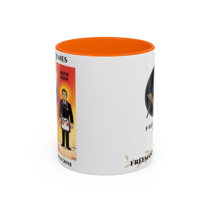 Premium Personalised Freemason Colour Rim Mug - Third Degree - Master Mason - Masonic Mugs