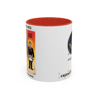 Premium Personalised Freemason Colour Rim Mug - Third Degree - Master Mason - Masonic Mugs