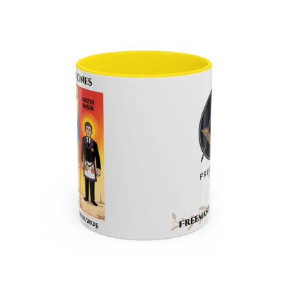 Premium Personalised Freemason Colour Rim Mug - Third Degree - Master Mason - Masonic Mugs