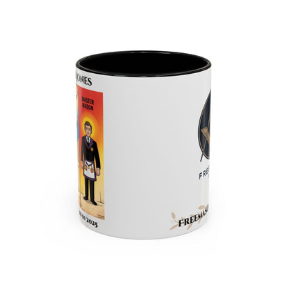 Premium Personalised Freemason Colour Rim Mug - Third Degree - Master Mason - Masonic Mugs