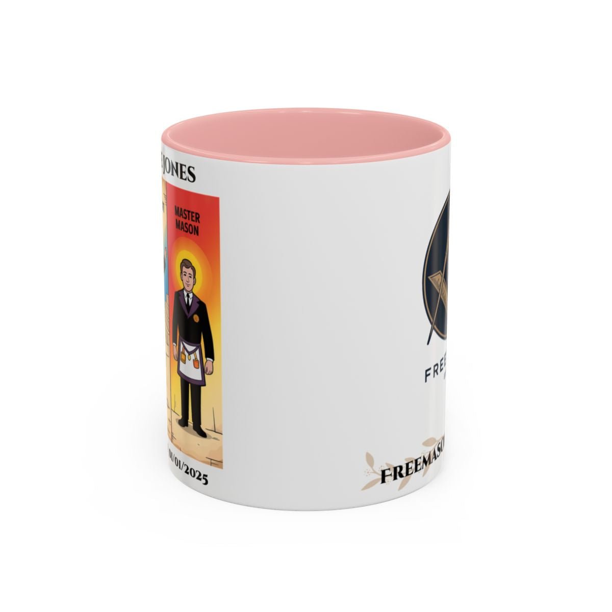 Premium Personalised Freemason Colour Rim Mug - Third Degree - Master Mason - Masonic Mugs