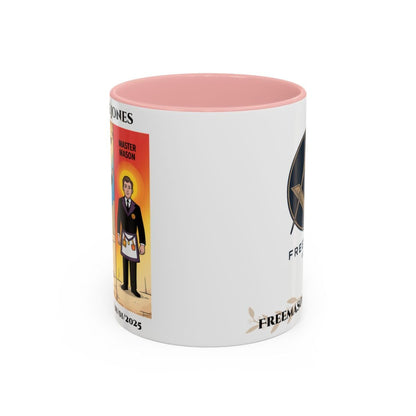 Premium Personalised Freemason Colour Rim Mug - Third Degree - Master Mason - Masonic Mugs