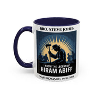 Premium Personalised Freemason Colour Rim Mug - Third Degree - Master Mason - I know the legend of Hiram Abiff - Masonic Mugs