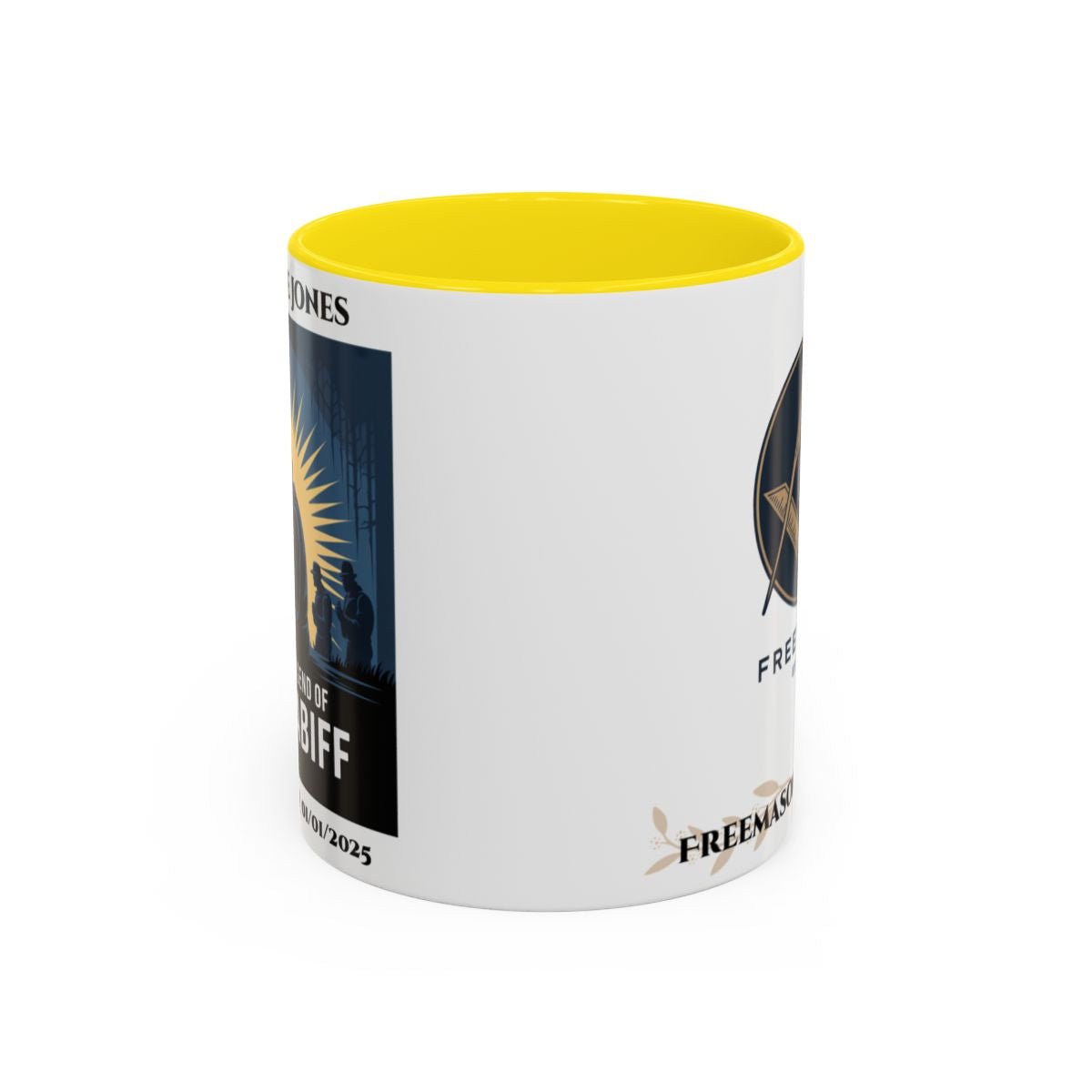 Premium Personalised Freemason Colour Rim Mug - Third Degree - Master Mason - I know the legend of Hiram Abiff - Masonic Mugs