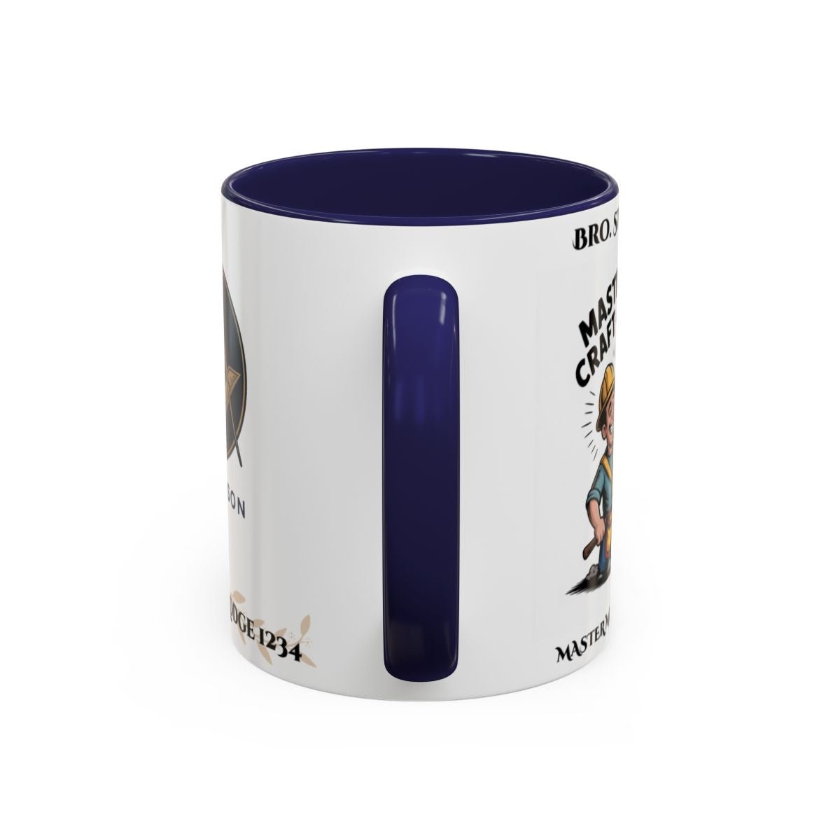 Premium Personalised Freemason Colour Rim Mug - Third Degree - Master Mason - Masted the Craft Finally. - Masonic Mugs