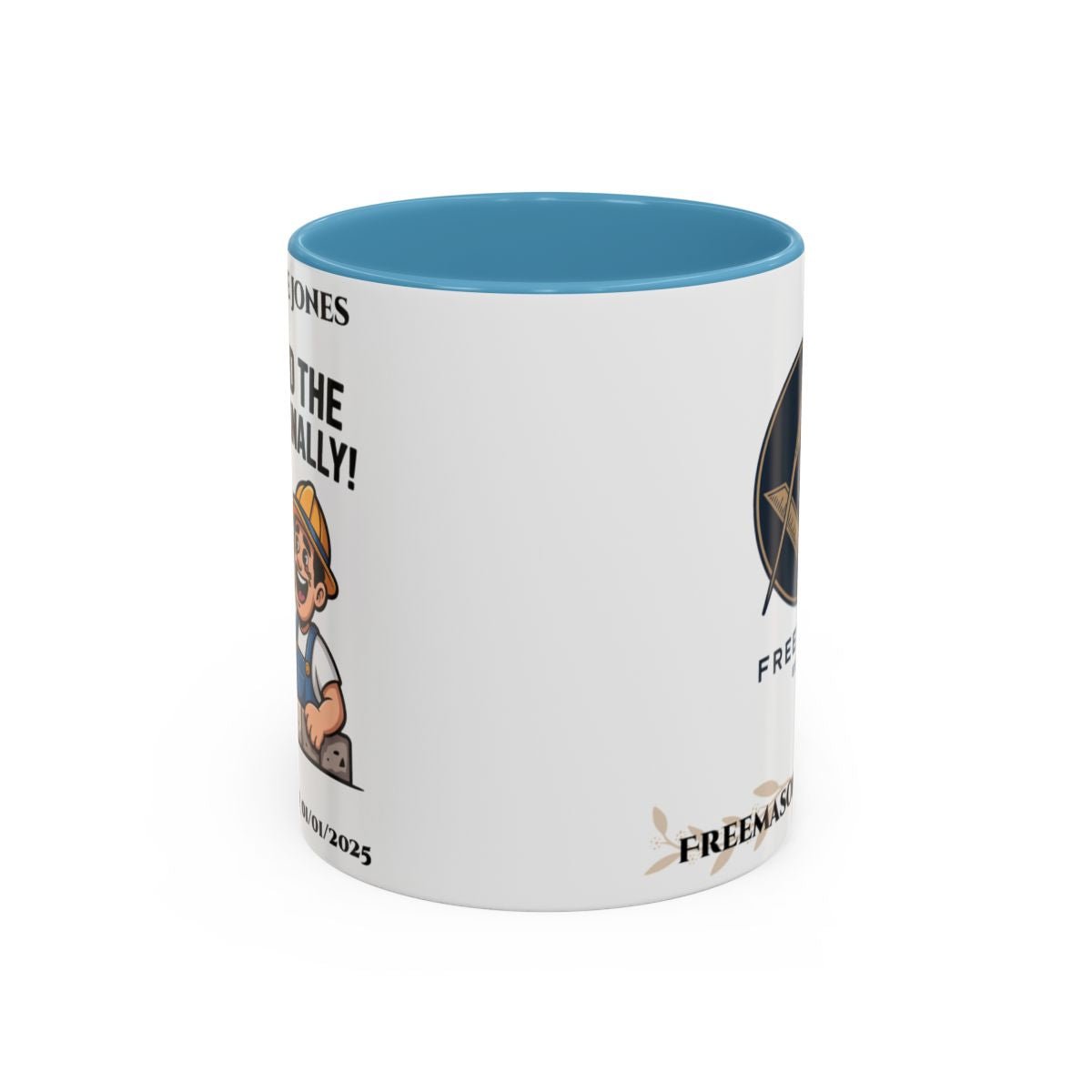 Premium Personalised Freemason Colour Rim Mug - Third Degree - Master Mason - Mastered the Craft finally - Masonic Mugs