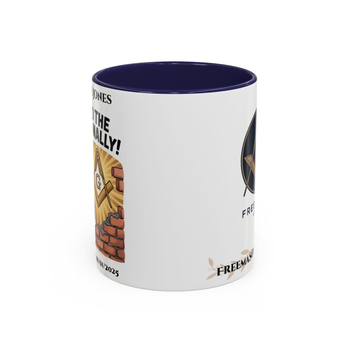 Premium Personalised Freemason Colour Rim Mug - Third Degree - Master Mason - Mastered the Craft finally - Masonic Mugs
