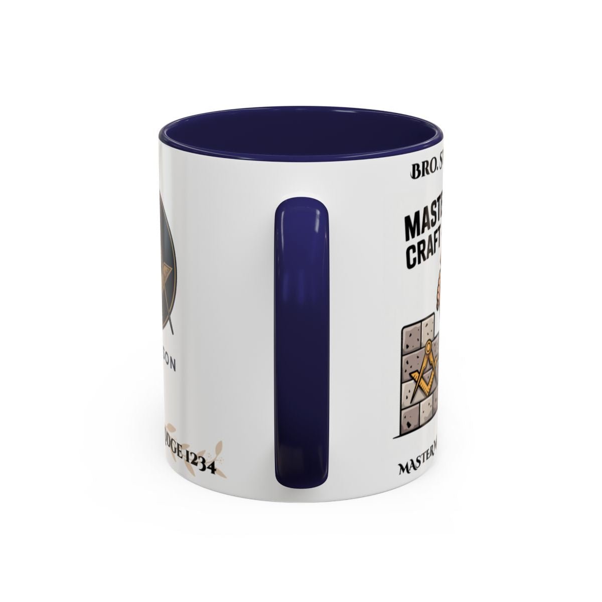 Premium Personalised Freemason Colour Rim Mug - Third Degree - Master Mason - Mastered the Craft finally - Masonic Mugs