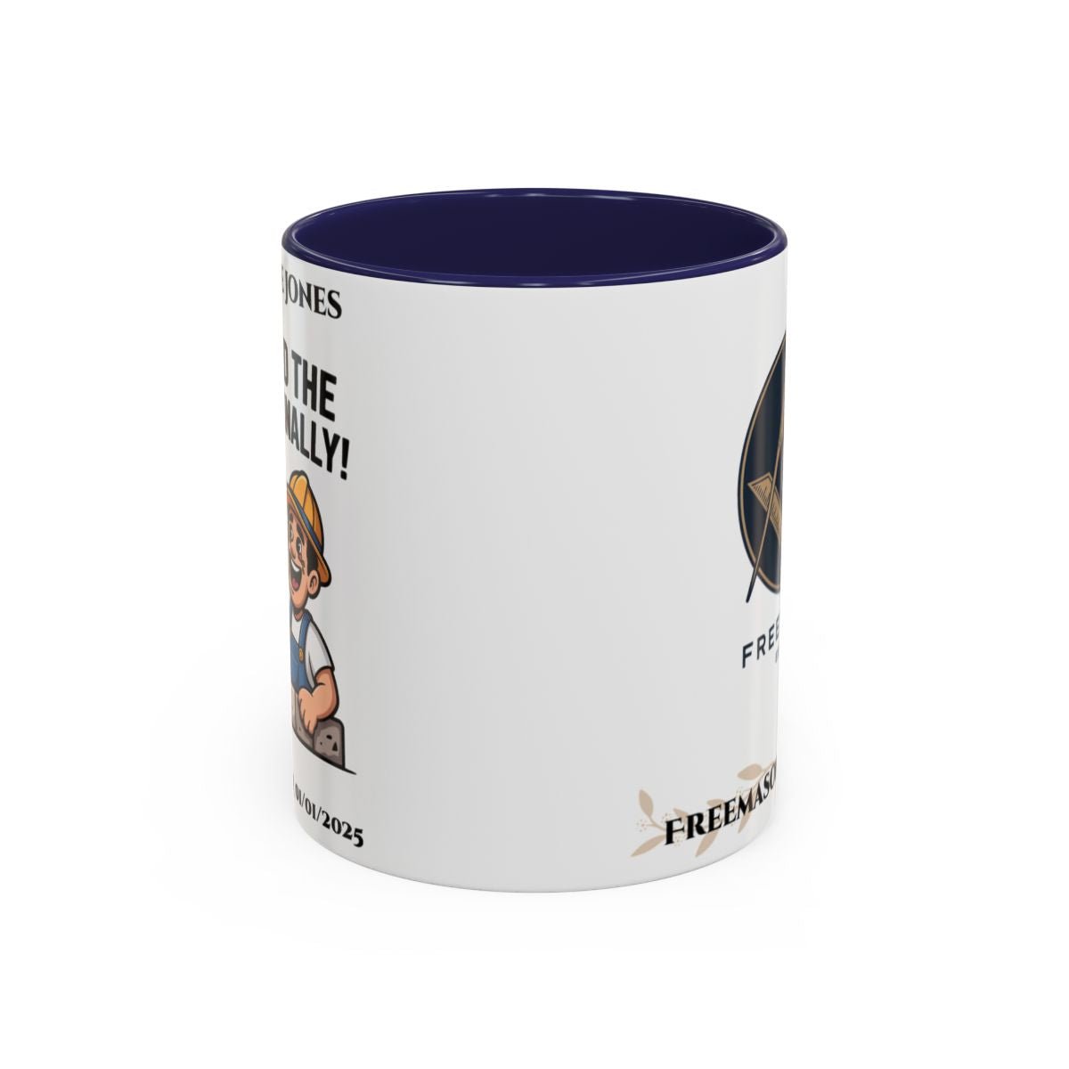 Premium Personalised Freemason Colour Rim Mug - Third Degree - Master Mason - Mastered the Craft finally - Masonic Mugs