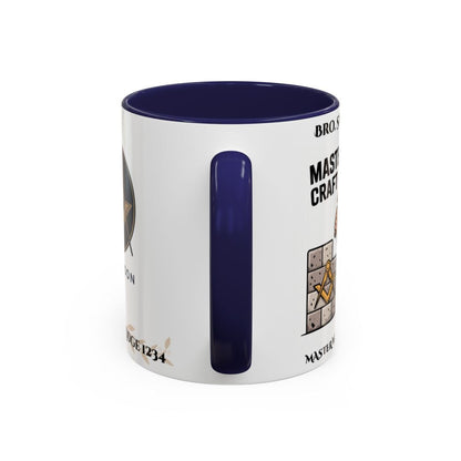 Premium Personalised Freemason Colour Rim Mug - Third Degree - Master Mason - Mastered the Craft finally - Masonic Mugs