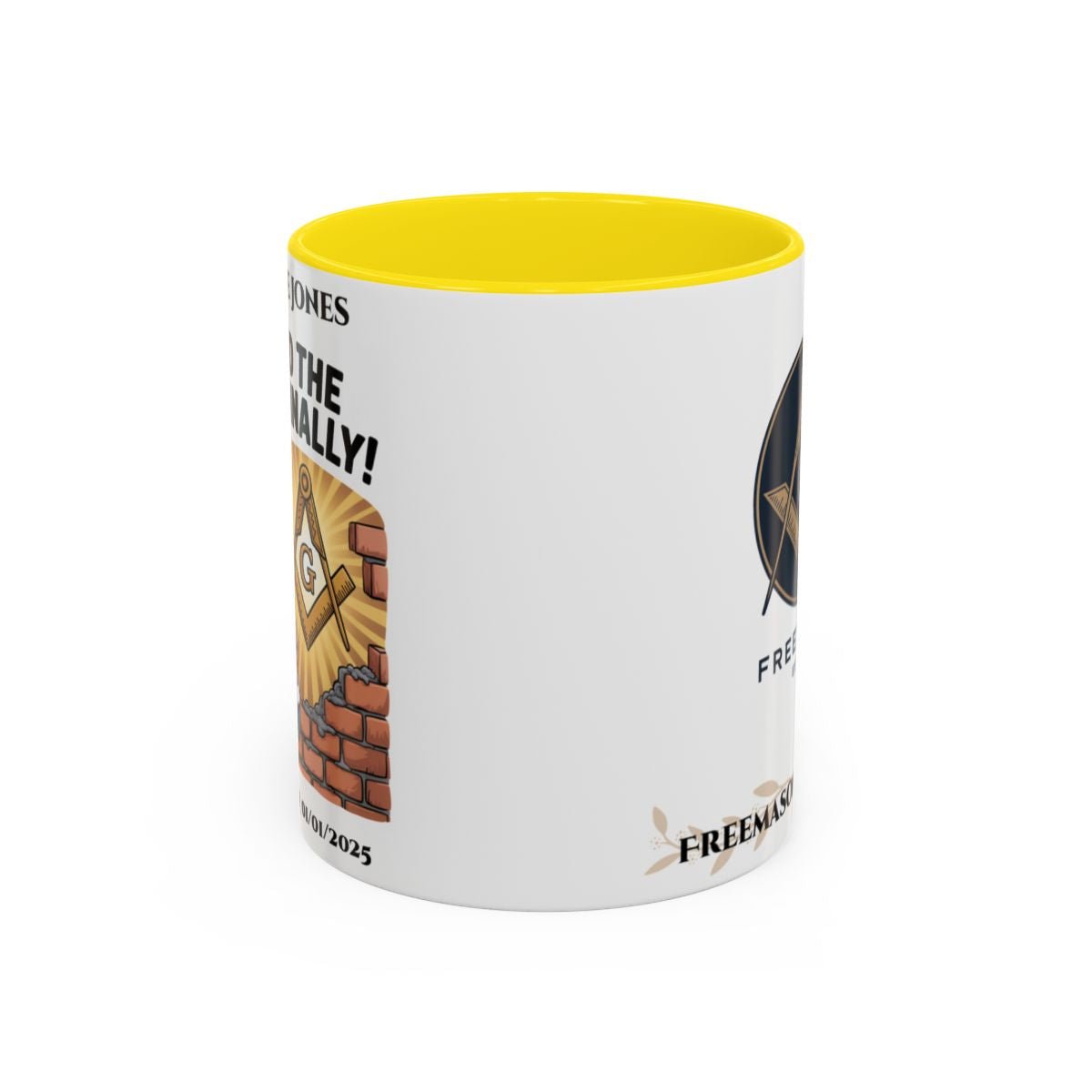 Premium Personalised Freemason Colour Rim Mug - Third Degree - Master Mason - Mastered the Craft finally - Masonic Mugs