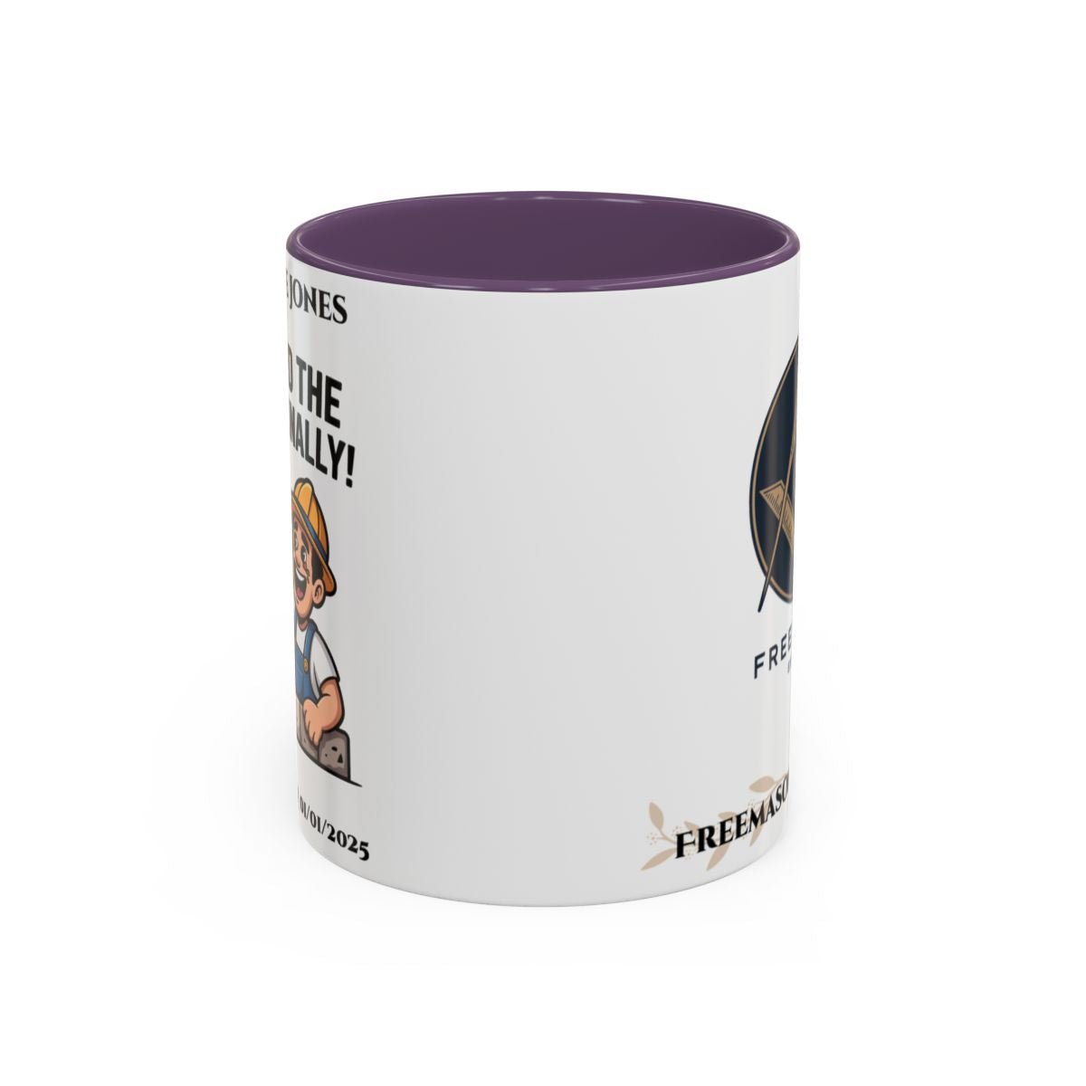 Premium Personalised Freemason Colour Rim Mug - Third Degree - Master Mason - Mastered the Craft finally - Masonic Mugs