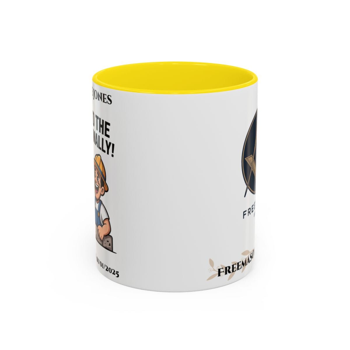 Premium Personalised Freemason Colour Rim Mug - Third Degree - Master Mason - Mastered the Craft finally - Masonic Mugs