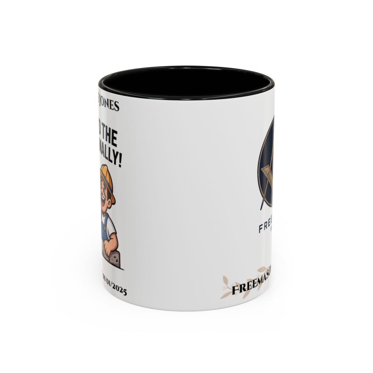 Premium Personalised Freemason Colour Rim Mug - Third Degree - Master Mason - Mastered the Craft finally - Masonic Mugs