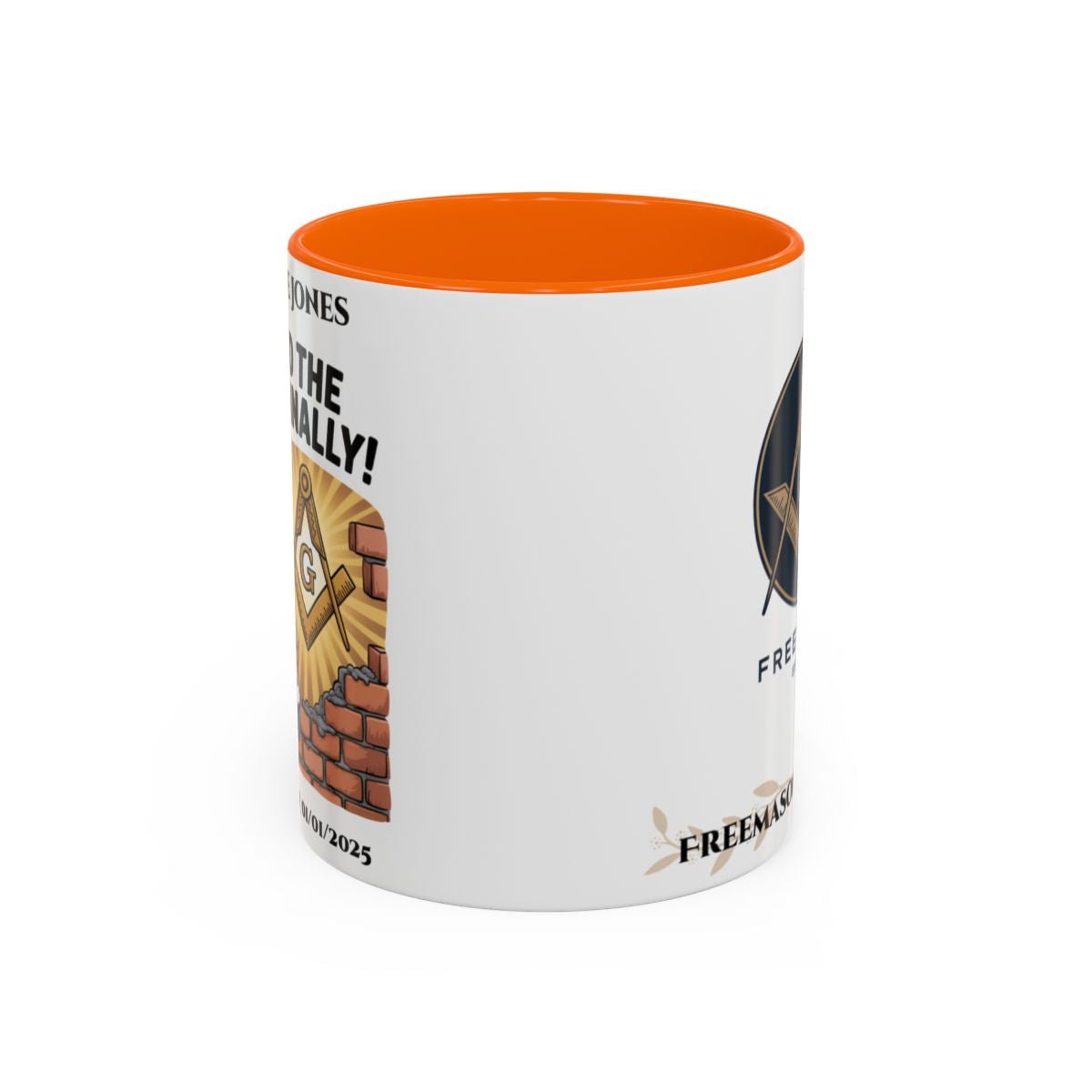 Premium Personalised Freemason Colour Rim Mug - Third Degree - Master Mason - Mastered the Craft finally - Masonic Mugs