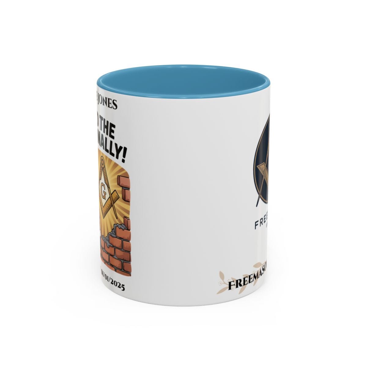 Premium Personalised Freemason Colour Rim Mug - Third Degree - Master Mason - Mastered the Craft finally - Masonic Mugs
