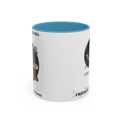 Premium Personalised Freemason Colour Rim Mug - Third Degree - Master Mason - Morality Love. Truth - Masonic Mugs