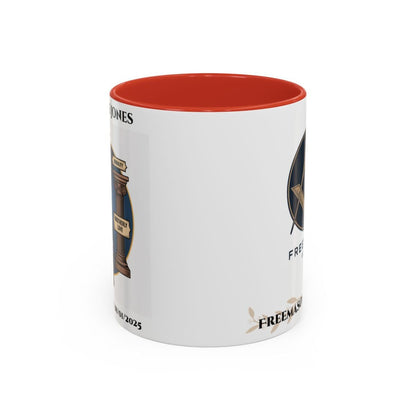 Premium Personalised Freemason Colour Rim Mug - Third Degree - Master Mason - Morality Love. Truth - Masonic Mugs