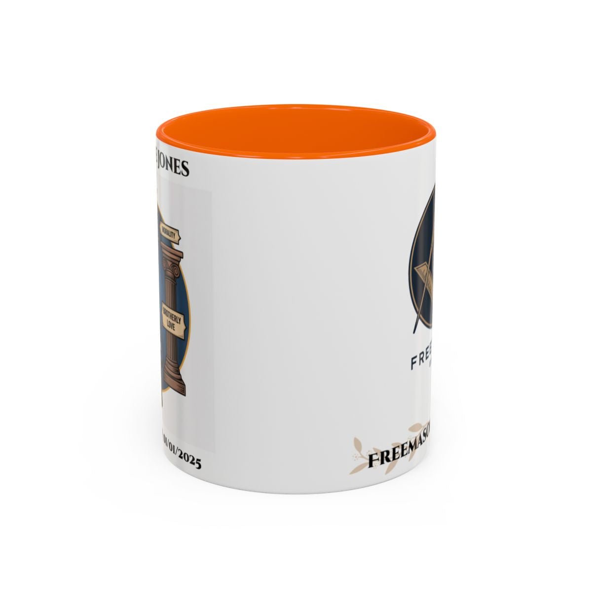 Premium Personalised Freemason Colour Rim Mug - Third Degree - Master Mason - Morality Love. Truth - Masonic Mugs