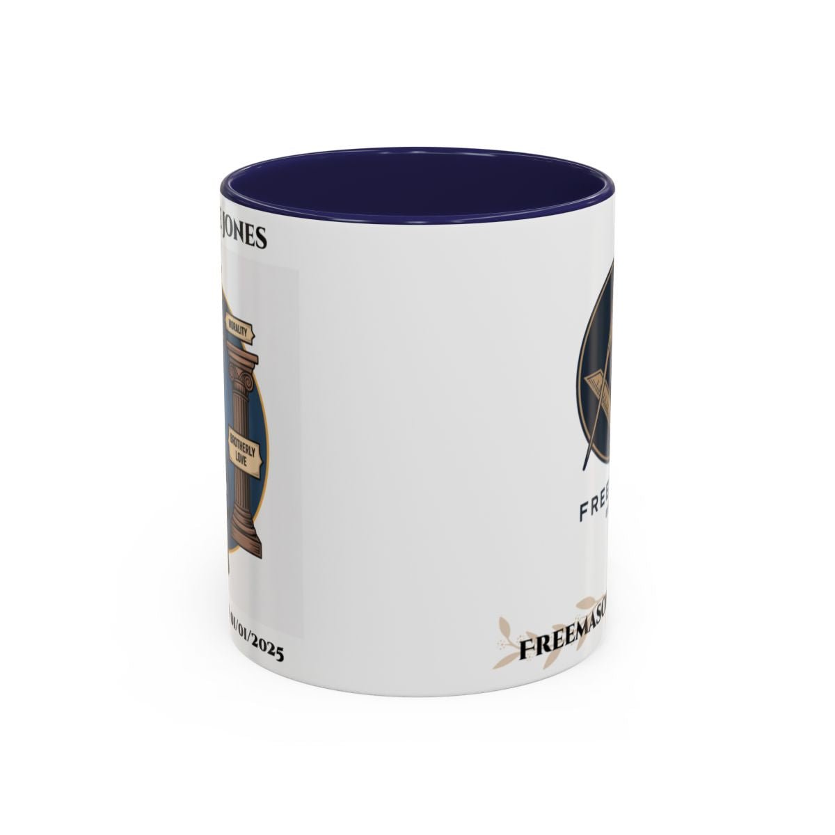 Premium Personalised Freemason Colour Rim Mug - Third Degree - Master Mason - Morality Love. Truth - Masonic Mugs