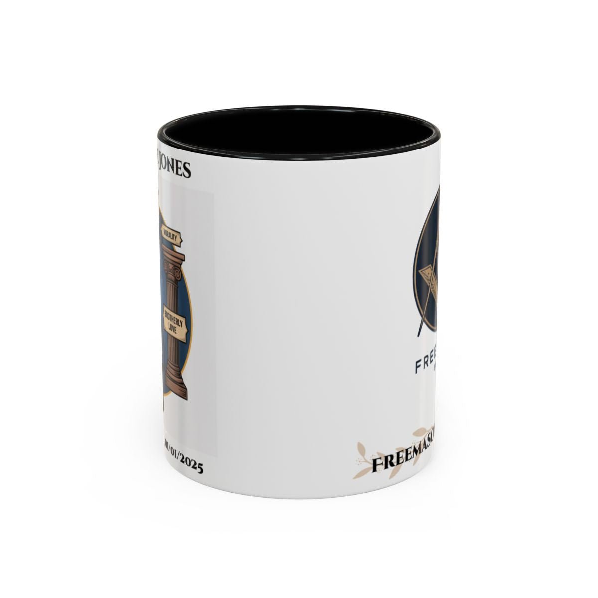 Premium Personalised Freemason Colour Rim Mug - Third Degree - Master Mason - Morality Love. Truth - Masonic Mugs