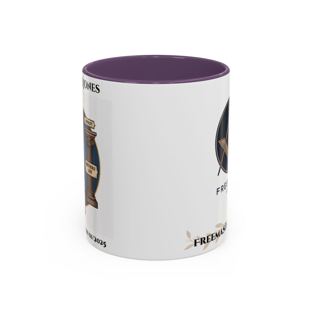 Premium Personalised Freemason Colour Rim Mug - Third Degree - Master Mason - Morality Love. Truth - Masonic Mugs