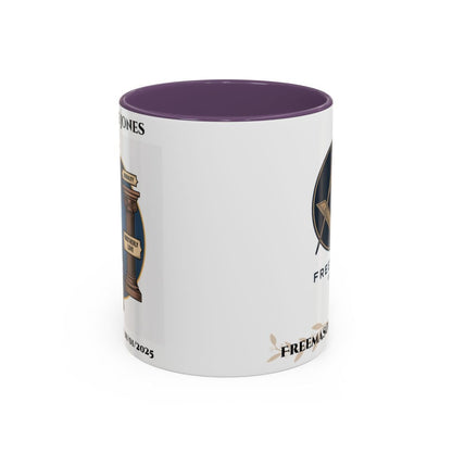 Premium Personalised Freemason Colour Rim Mug - Third Degree - Master Mason - Morality Love. Truth - Masonic Mugs