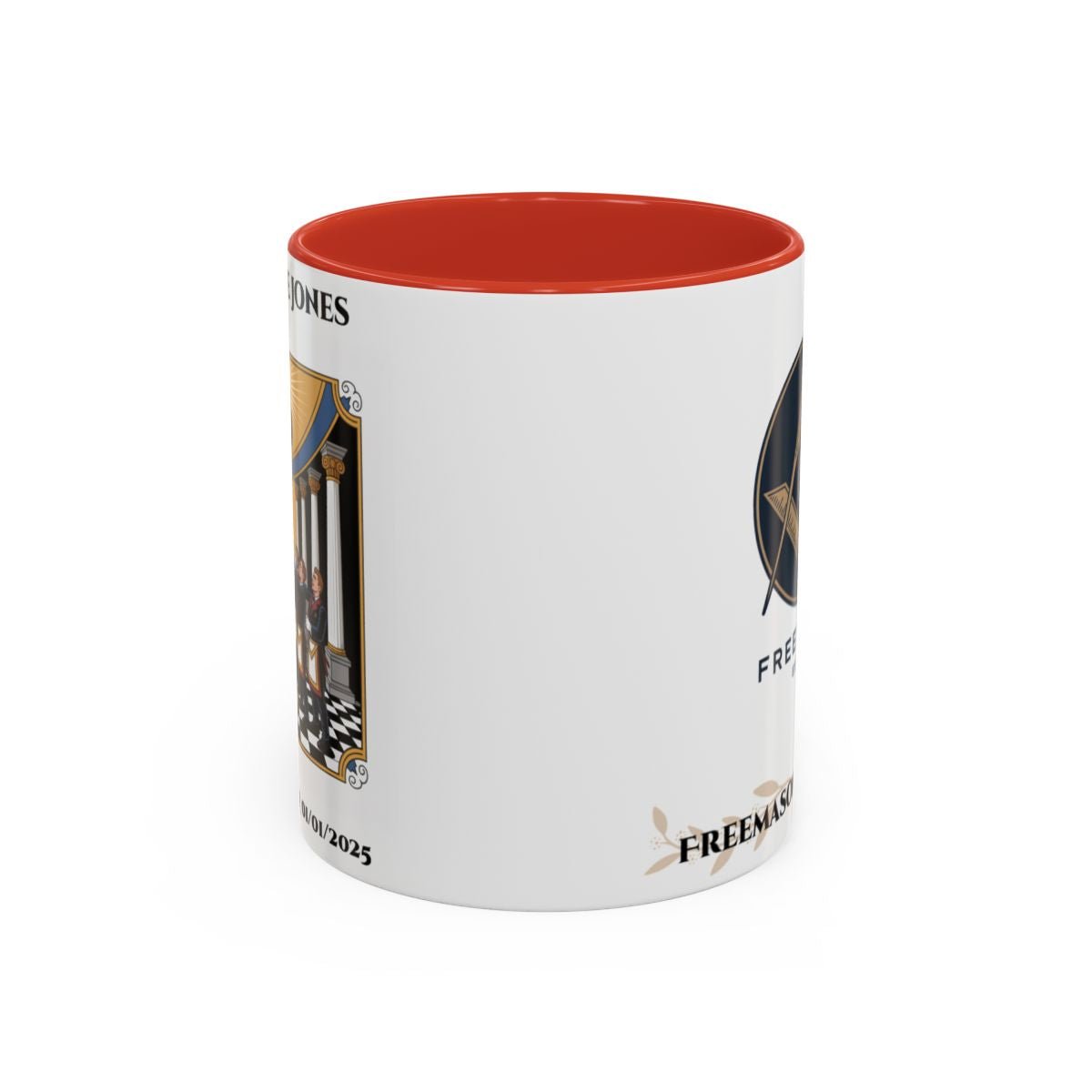 Premium Personalised Freemason Colour Rim Mug - Third Degree - Master Mason - Raised - Masonic Mugs