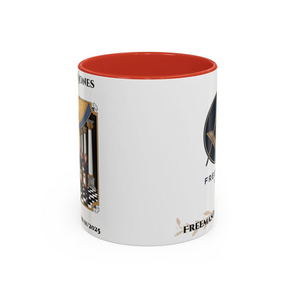 Premium Personalised Freemason Colour Rim Mug - Third Degree - Master Mason - Raised - Masonic Mugs