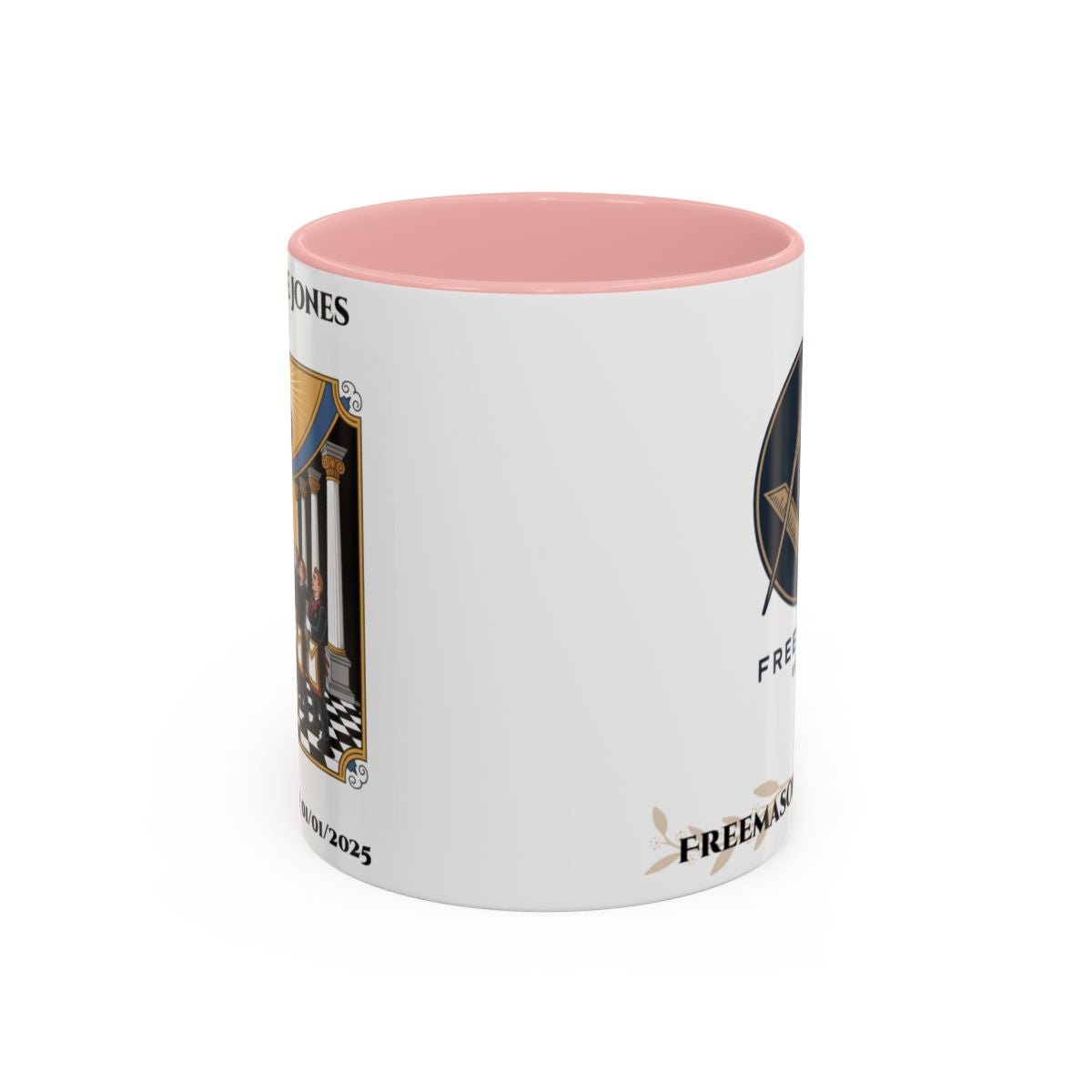Premium Personalised Freemason Colour Rim Mug - Third Degree - Master Mason - Raised - Masonic Mugs