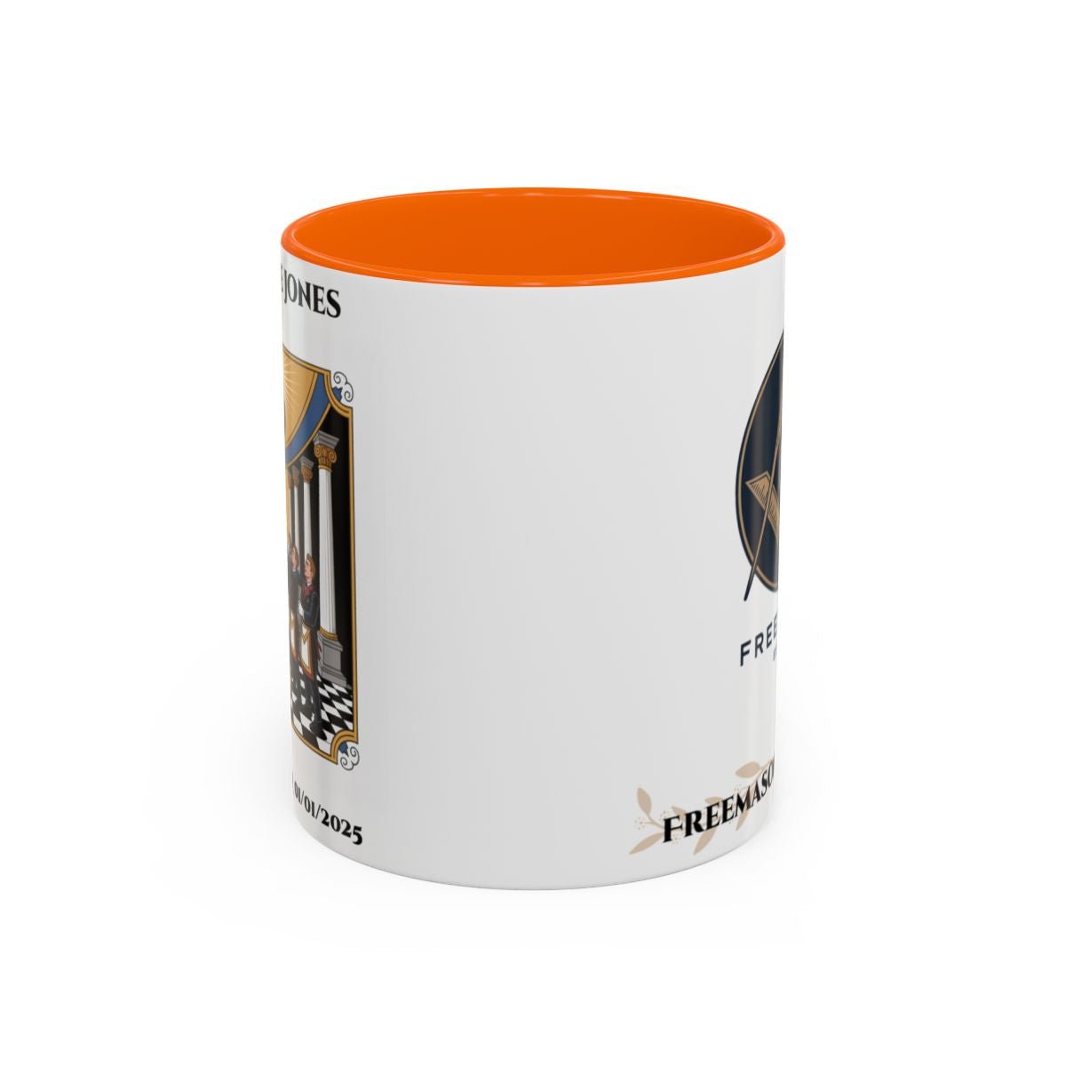 Premium Personalised Freemason Colour Rim Mug - Third Degree - Master Mason - Raised - Masonic Mugs