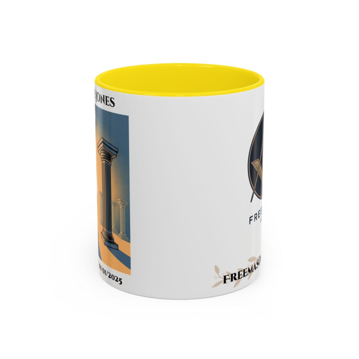 Premium Personalised Freemason Colour Rim Mug - Third Degree - Master Mason - Raised - Masonic Mugs