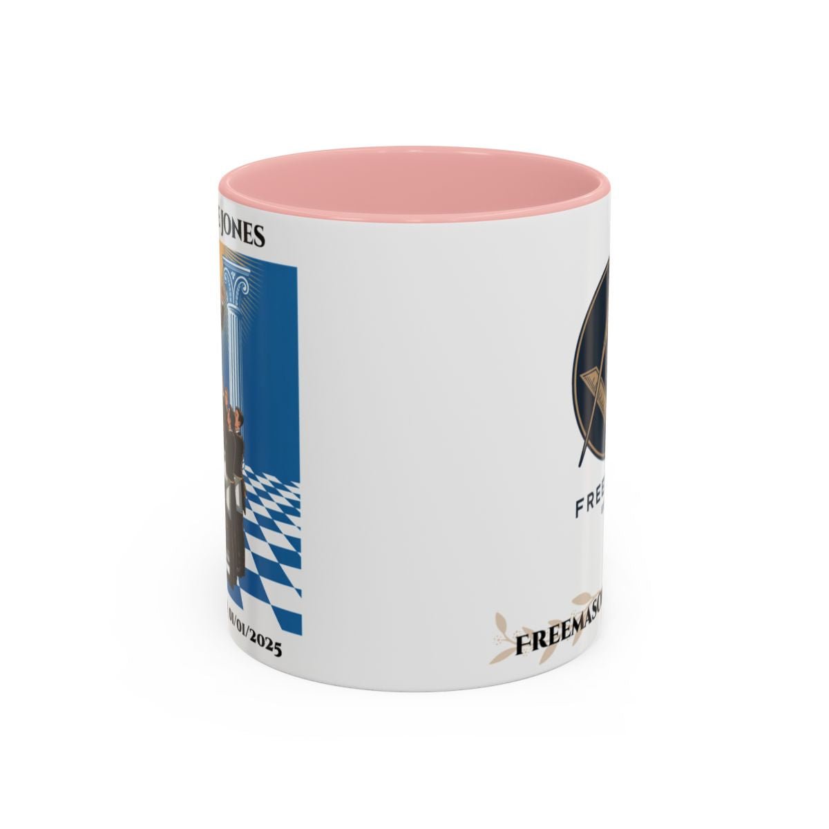 Premium Personalised Freemason Colour Rim Mug - Third Degree - Master Mason - Raised - Masonic Mugs