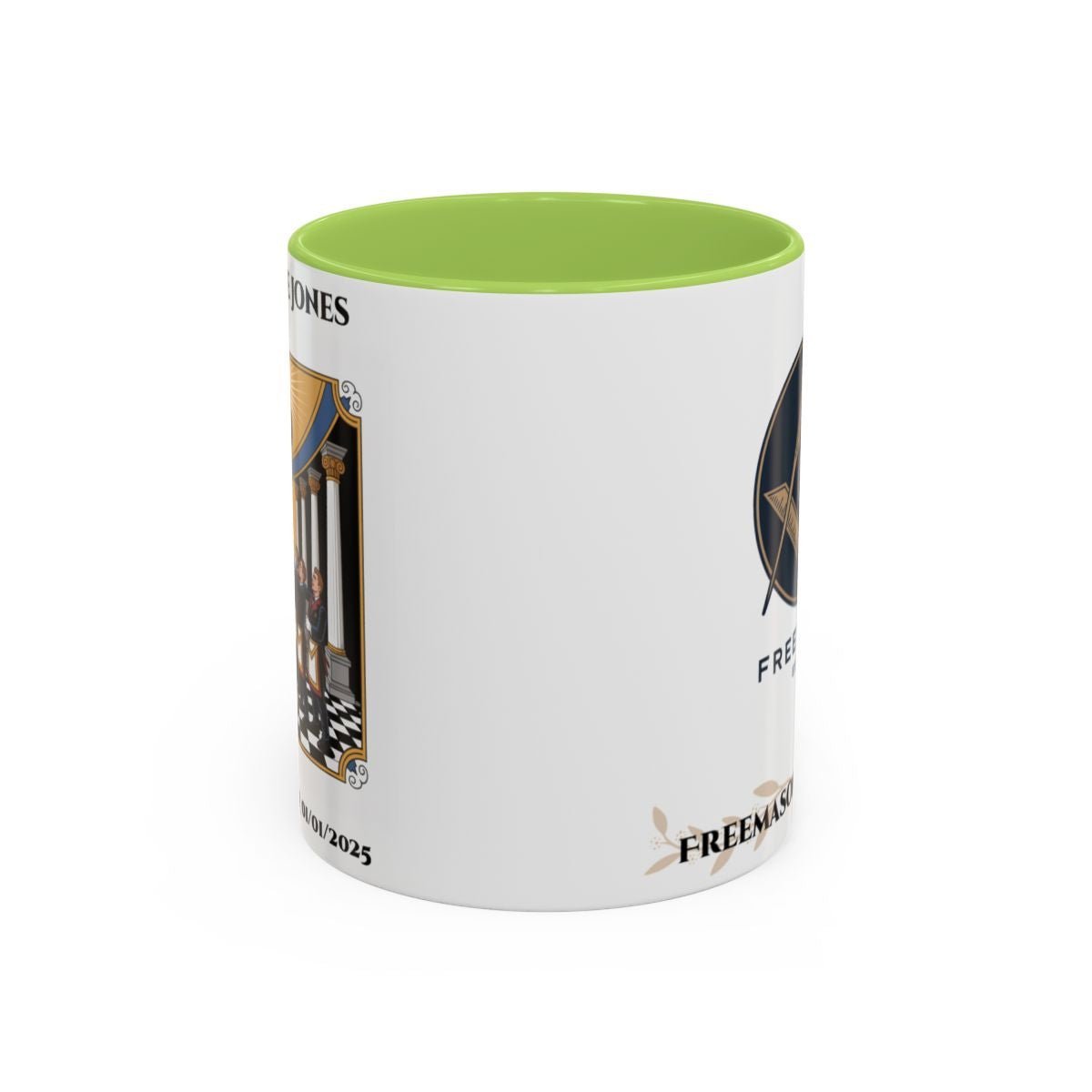 Premium Personalised Freemason Colour Rim Mug - Third Degree - Master Mason - Raised - Masonic Mugs