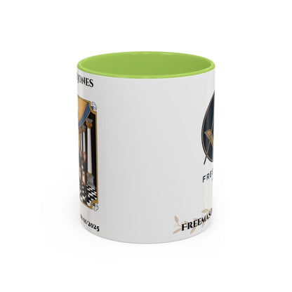 Premium Personalised Freemason Colour Rim Mug - Third Degree - Master Mason - Raised - Masonic Mugs