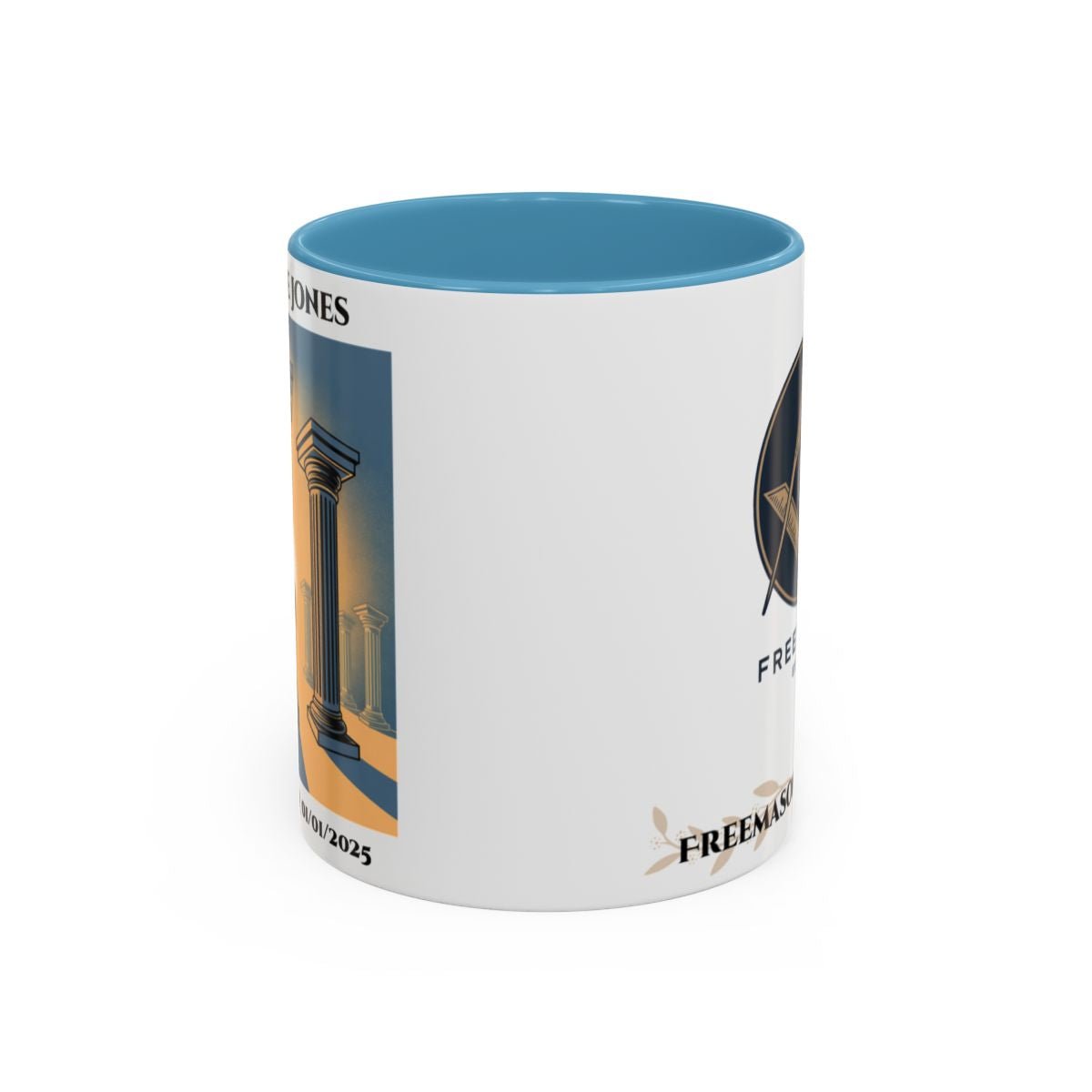 Premium Personalised Freemason Colour Rim Mug - Third Degree - Master Mason - Raised - Masonic Mugs
