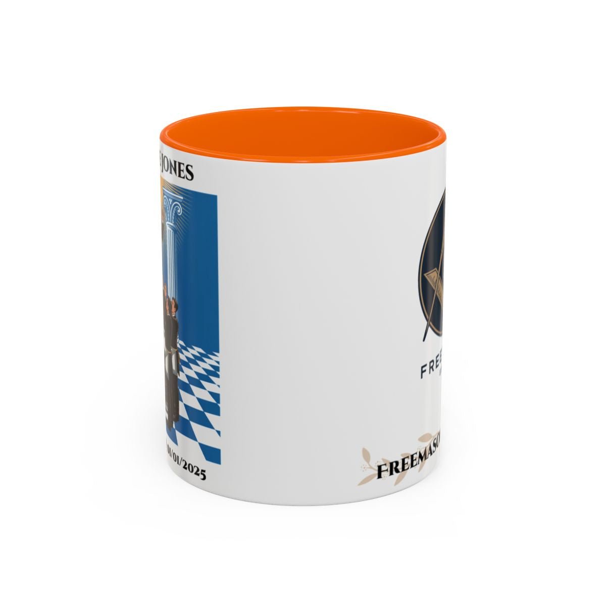 Premium Personalised Freemason Colour Rim Mug - Third Degree - Master Mason - Raised - Masonic Mugs